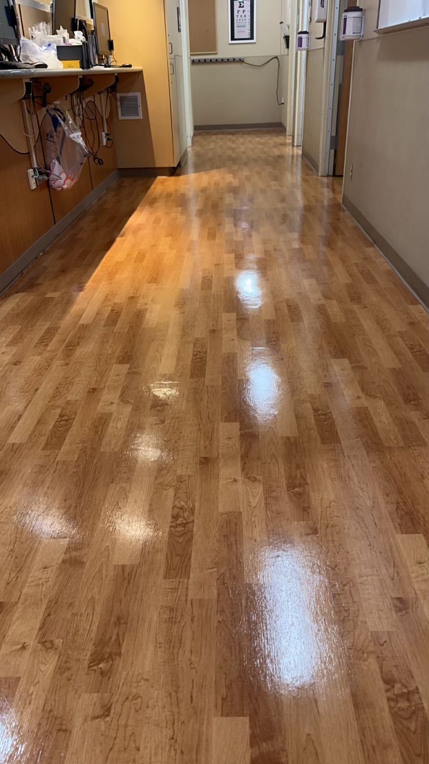 Medical facility floor restored and gleaming